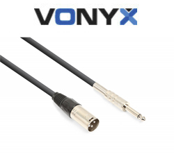 VONYX CX312-3 Καλώδιο XLR 3p αρσενικό σε Jack 6.3mm MONO αρσενικό 3m 177.732