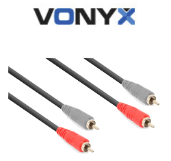 VONYX CX340-1 Καλώδιο 2 x RCA αρσενικά σε 2 x RCA αρσενικά 1.5m 177.784