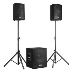 VONYX VX1015BT 2.1 Σετ Ηχείων 2x Top 10" και ενεργό Subwoofer 15" με MP3/ USB/ SD/ Bluetooth και τρίποδες 170.114