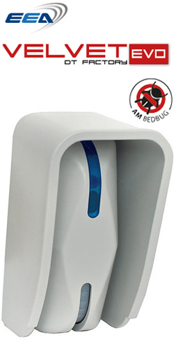 EEA SECURITY VELVET DT FACTORY EVO Ανιχνευτής Κουρτίνας Διπλής Τεχνολογίας PIR, MW, Antimasking, εμβέλειας 10-12μ, IP65