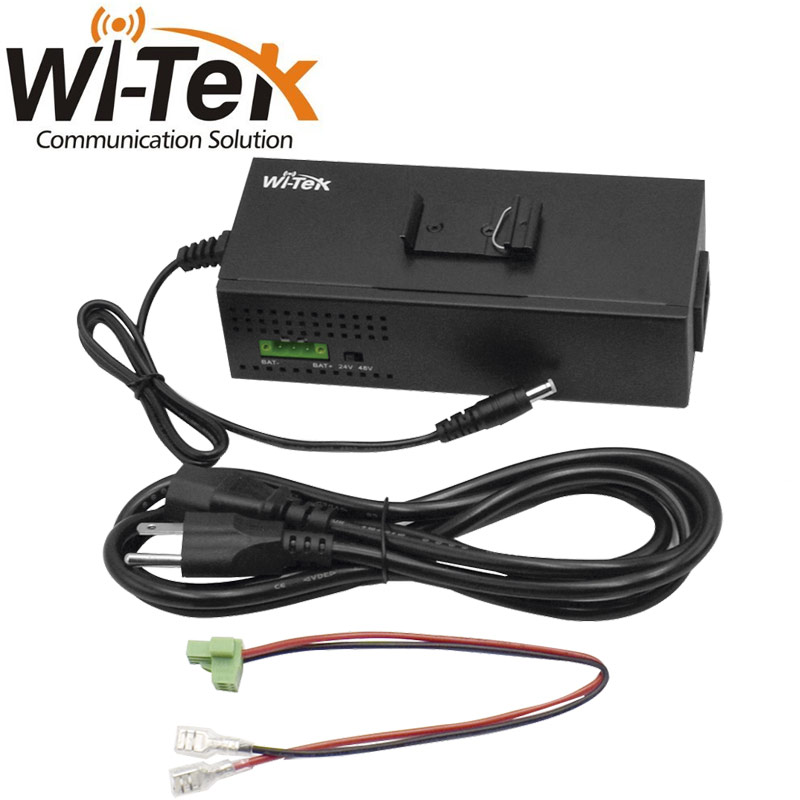 Wi-Tek WI-PS302G-UPS UPS Non-Break PoE Injector, Gigabit, 24/48V, with Battery Output 