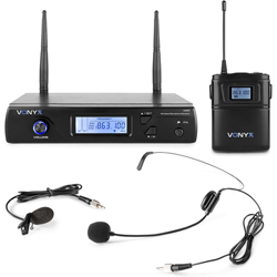 VONYX WM61B Ασύρματο Μικρόφωνο Bodypack (πέτου / κεφαλής) UHF 16 Καναλιών 179.261 --