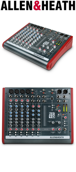 ALLEN HEATH ZED 10 Κονσόλα 8 εισόδων (4 mono και 2 dual stereo)