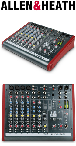 ALLEN HEATH ZED 10FX Κονσόλα 8 εισόδων (4 mono και 2 dual stereo) με επεξεργαστή 16 effect
