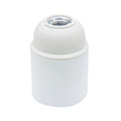 OEM Ντουί Βακελίτη Βιδωτό E27 με μεταλλικό σπέιρωμα M10 σε Λευκό χρώμα B376B BNA