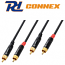 PD Connex CX94-6 Ποιοτικό Καλώδιο 2 x RCA αρσενικά σε 2 x RCA αρσενικά 6m 177.095