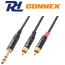 PD Connex CX84-1 Ποιοτικό Καλώδιο Jack 6.3mm STEREO αρσενικό σε 2 x RCA αρσενικά 1.5m 177.027 