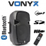 VONYX SPJ-1500ABT MP3 Επαγγελματικό Αυτοενισχυόμενο 15" 800 Watt Max με USB/SD/MP3/Bluetooth (τμχ) 178.045
