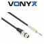 VONYX 177.736 Καλώδιο XLR 3p Θηλυκό σε Jack 6.3mm MONO αρσενικό 1.5m