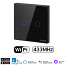 SONOFF T3EU2C-TX Τηλεχειριζόμενος Smart WiFi Διακόπτης Τοίχου Αφής 2 καναλιών με Δέκτη RF 433MHz (IM190314019)
