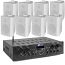 SET-PA AUDIO 113 POWER DYNAMICS Ωμικό Σετ ενισχυτή 4 Ζωνών PV240BT 8x 50 Watt και 8x Ηχεία τοίχου BGO40 W