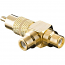 LZ553G Αντάπτορας RCA Αρσενικό σε 2x RCA Θηλυκό (Τ) Επίχρυσο (RP046)