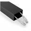 NEDIS CMDT6040BK110 Αλουμινένιο Κανάλι Καλωδίων Κλειστού Τύπου 60x40x1100mm σε Μαύρο    