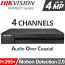 HIKVISION HiWatch HWD-6104MH-G4 Καταγραφικό DVR 4 Καμερών, Motion Detection 2.0, H.265+, Audio Over Coaxial