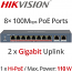 Hikvision DS-3E0310HP-E 10 Ports Unmanaged PoE Switch 802.3af/802.3at (Max. 110Watt)