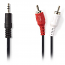 NEDIS CAGL22200BK15 Καλώδιο ήχου Jack 3.5mm αρσ. stereo σε 2x RCA αρσ. 1.5m 