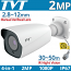 TVT TD-7422TE3 (D/FZ/SW/AR3) 2.8-12mm Κάμερα Bullet Manual Varifocal 2Mpixels 1080p 4in1 IP67, 30~50m IR Night View