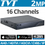 TVT TD-2116NS-HL-H H.265 Πενταυβριδικό Καταγραφικό DVR 16 καμερών H.265 1080p Lite TVI/AHD/CVI/IP/CVBS