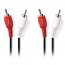 NEDIS CAGL24200BK30 Καλώδιο 2 x RCA αρσ. σε 2 x RCA αρσ. 3m 