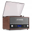AUDIZIO FRISCO All-In-One Retro Σύστημα με Πικάπ, Ηχεία, DAB+/ FM Radio, Bluetooth σε Καφέ Ξύλο 102.200