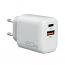 NOD AC20 Universal Φορτιστής Πρίζας USB-A QC3.0 & USB-C PD3.0 20W, σε λευκό χρώμα 