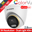 Hikvision DS-2CE72KF3T-LE 2.8mm 3K 5Mpixels ColorVu, Smart-Hybrid Light 40m, WDR 130dB, IP67