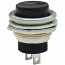 PBS-26B LZ/BLACK Μεταλλικό Button Push ON 2P στρογγυλό Φ16mm σε μαύρο χρώμα  [01.087.0095] 