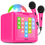 FENTON KAR15P Φορητό Ηχείο Karaoke Bluetooth με 2 Μικρόφωνα και RGB Effects σε Ροζ 130.201