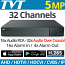 TVT TD-2732NC-HC H.265 Πενταυβριδικό Καταγραφικό DVR 32 καμερών H.265 5Mpixels, Audio Over Coaxial, 16xAudio-in, 16xAlarm-in
