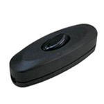 OEM POR-0095 Διακόπτης Rocker ON-OFF Οβάλ Ενδιάμεσος Χειρός 250V Μαύρος