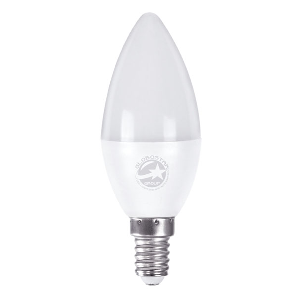 GloboStar 60001 Λάμπα LED E14 C37 4W AC 230V IP20 Φ3.7 x Υ10cm Φυσικό Λευκό 4500K  