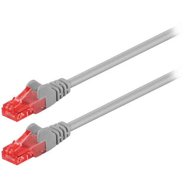 GOOBAY 95250 Καλώδιο δικτύου U/UTP CAT6 patchcable 0.25m σε Γκρι  