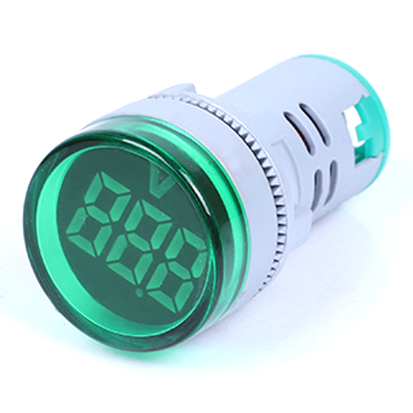 AD101-22VM DC GREEN Ψηφιακό βολτόμετρο 5 - 60V DC Φ22mm σε Πράσινο (12.3.43)