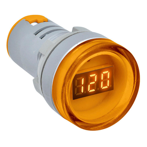AD101-22VM ORANGE Ψηφιακό βολτόμετρο 20 - 500V AC Φ22mm σε Πορτοκαλί (12.3.40)