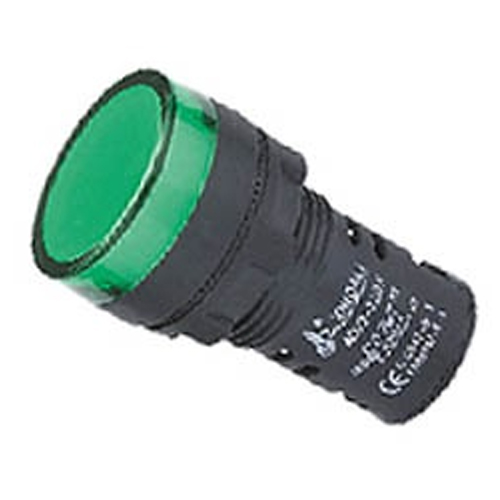 AD127-22DS GREEN Ενδεικτική λυχνία LED Πράσινη 12V AC-DC Φ22