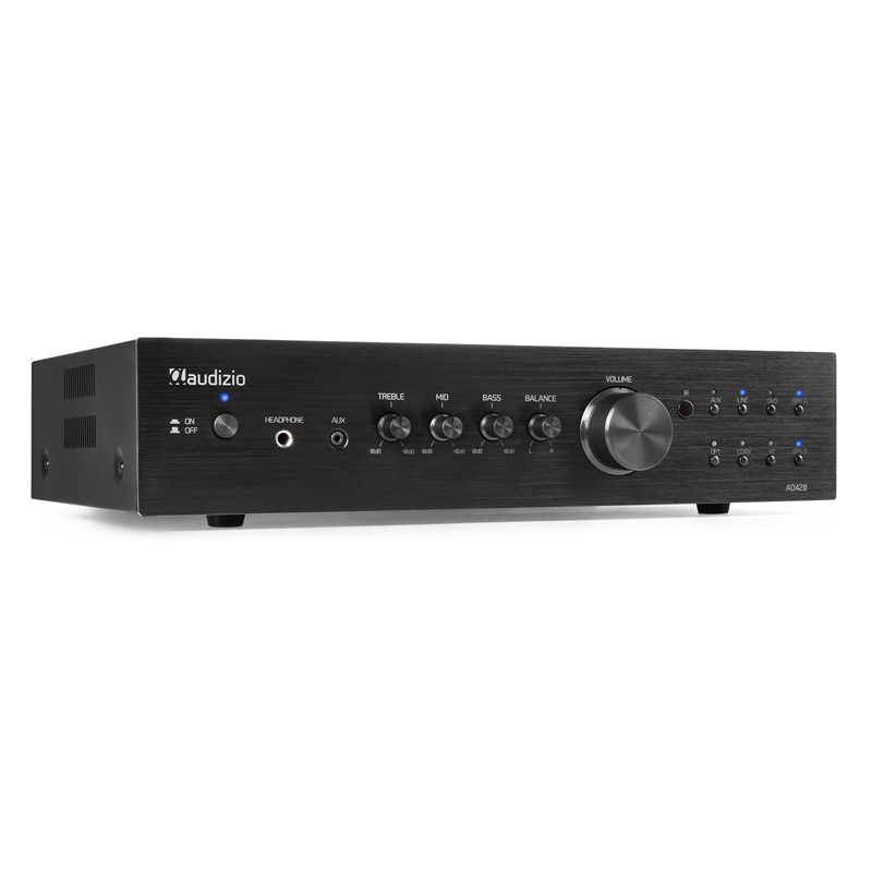 AUDIZIO AD420B 4-Channel Hi-Fi Ενισχυτής 4x 100 Watt Max με Bluetooth, Opt, Coax, σε Μαύρο χρώμα 110.104