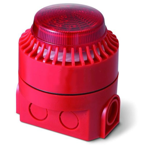 AH03127-BS (HB) - Ηλεκτρονική Φαροσειρήνα Πυρανίχνευσης  24V 114db με φλας, Ψηλή Βάση και Επιλογή Ήχων