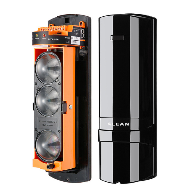 ALEAN ABE-100 Ζεύγος ανιχνευτών Beam τριπλής δέσμης 100 μέτρων 4 συχνοτήτων με LCD Display
