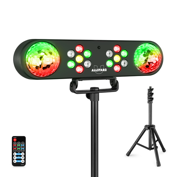 FuZZIX ALLSTAR2 LED Disco Party Bar 2x RGB Par + 2x Jelly με Τρίποδο και Τηλεχειριστήριο 153.014