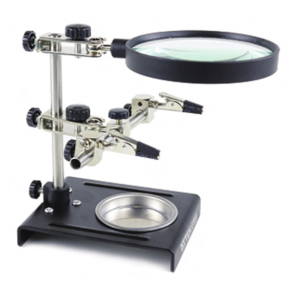 ATTEN FT-90A Βάση Στήριξης Πλακέτας με Μεγεθυντικό Φακό (3x) Φ90