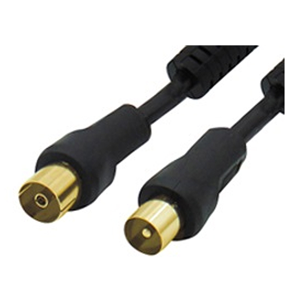 LANCOM AV101-01GF-BK-3.0 Καλώδιο TV Αρσενικό-Θηλυκό με Φερρίτη και Επίχρυσες επαφές 3m Μαύρο 