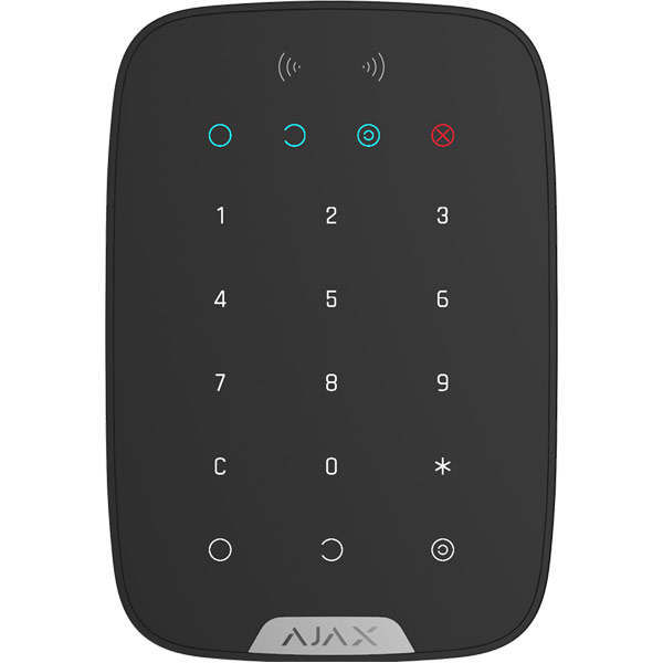 Ajax KEYPAD PLUS BLACK - Ασύρματο Πληκτρολόγιο Αφής με ενσωματωμένο Proximity Reader (ΜΑΥΡΟ)