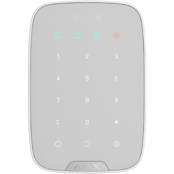 AJAX KEYPAD PLUS WHITE - Ασύρματο Πληκτρολόγιο Αφής με ενσωματωμένο Proximity Reader (ΛΕΥΚΟ)