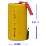 0178 Επαναφορτιζόμενη μπαταρία SC Ni-CD 1.2V 2000mAh