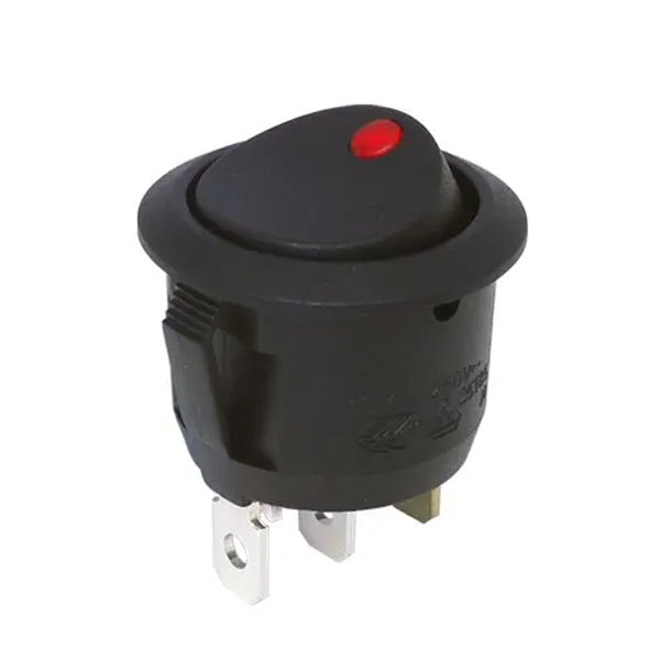 ROCKER-0003 Διακόπτης Rocker ON-OFF 3P Φ23 με λυχνία 20A/14V RED SCI