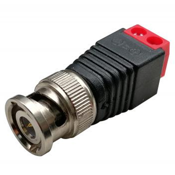 BNC-601 Βύσμα BNC αρσενικό με κλέμες για εύκολη σύνδεση (Κόκκινο)