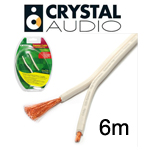 CRYSTAL AUDIO CASp-520 Καλώδιο Ηχείων 2 αγωγών OFC 520 κλώνων 6m