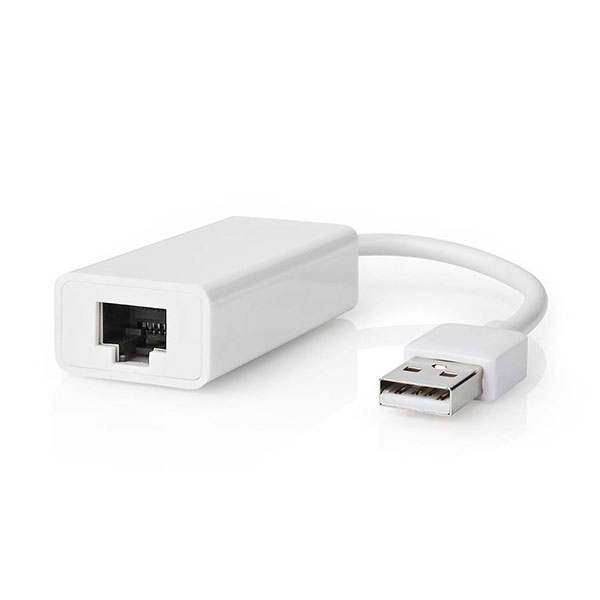 NEDIS CCGB60950WT02 Αντάπτορας δικτύου USB High Speed Α αρσ. - RJ45 θηλ., 0.20m σε λευκό χρώμα