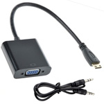 Omnitron CHV-02A Μετατροπέας σήματος mini HDMI αρσενικό σε VGA θηλυκό με ήχο