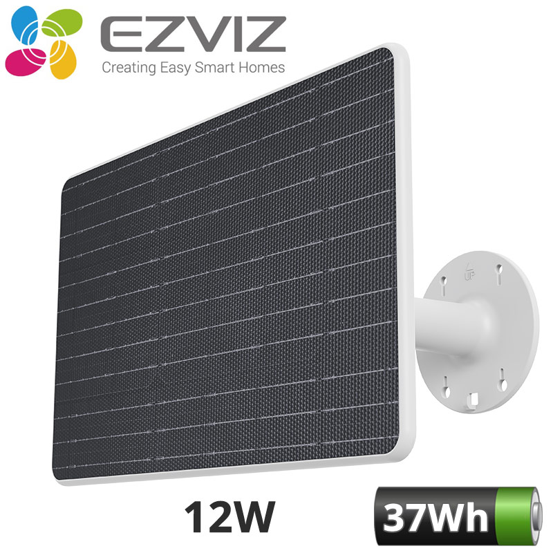 EZVIZ CS-PBC12 12W Solar Panel with Battery Storage - Ηλιακό Πάνελ 12W με επαναφορτιζόμενη μπαταρία 37Wh και 2 εξόδους φόρτισης